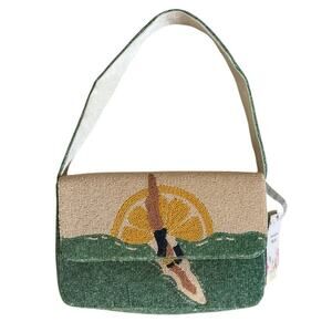 New Handcrafted in India Beaded Diver Swim Sun Shoulder Bag Purse